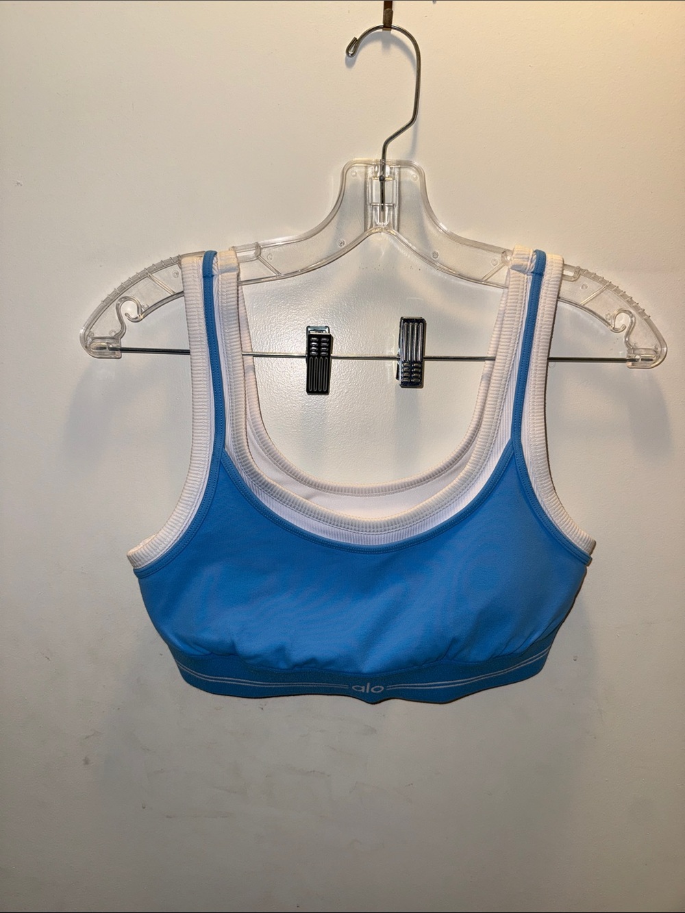 ALO Yoga Airbrush Better Together Bra Azure Blue